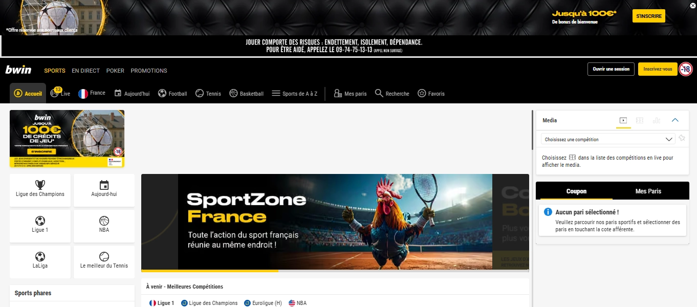 Bwin jeu casino en ligne fiable France – promotions sportives 2026